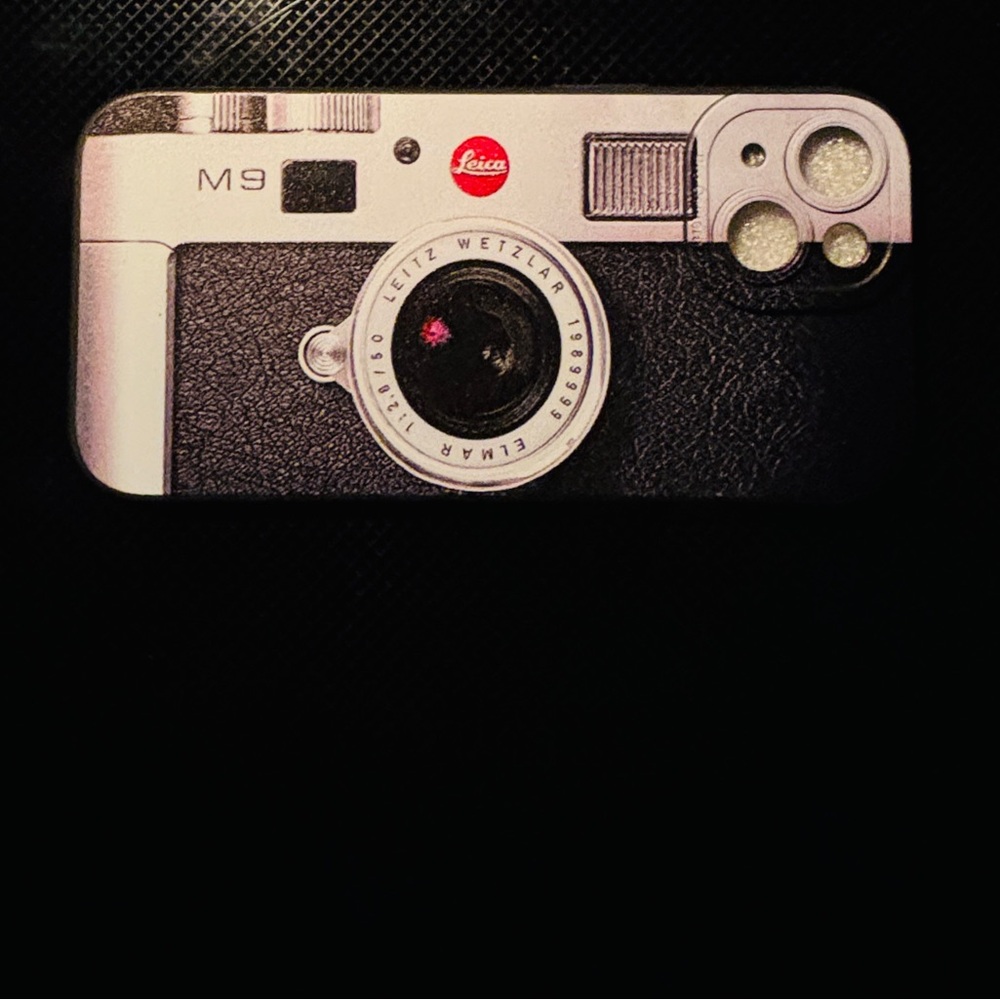 Leica M9 Black and Silver Camera Design phone cover iPhone 15